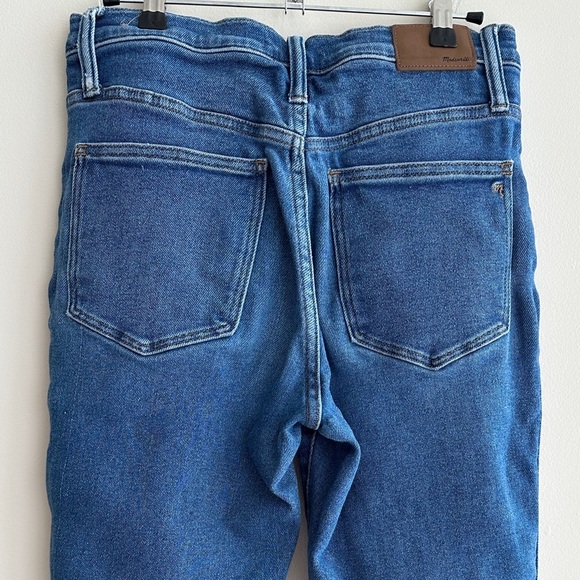 Madewell Stovepipe Solid Blue Denim Jeans, Size 27P - Picture 13 of 16